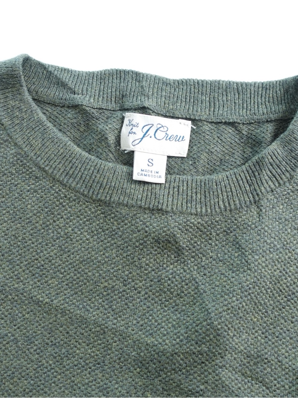 J. Crew Men's Crewneck Sweater in Olive Green | Small - Picture 5 of 7